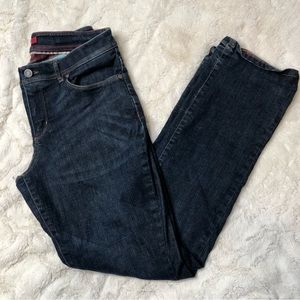 LL Bean Women’s Jeans Sz 8 Flannel Lined Blue Denim Straight Leg